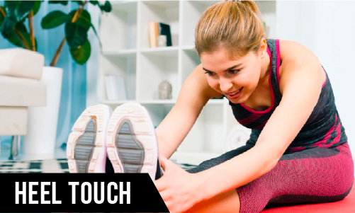 heel touch for easy ab workouts